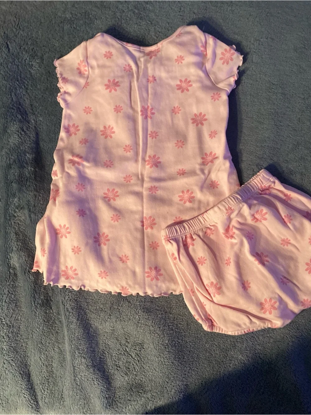 Vintage Y2K Carter’s Pink Floral Baby Dress & Bloomers Set